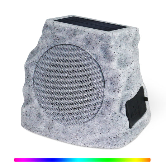 2-PACK Solar Rock Speakers Model 2 TWINS Pairing (Marbel)