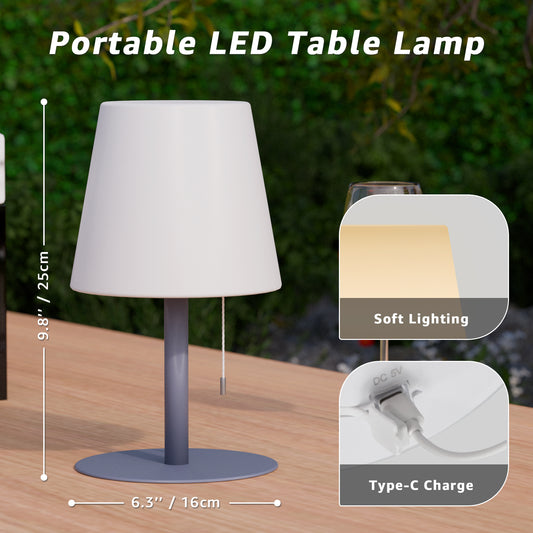 Outdoor Garden Rechargeable LED Cordless Table Lamp
