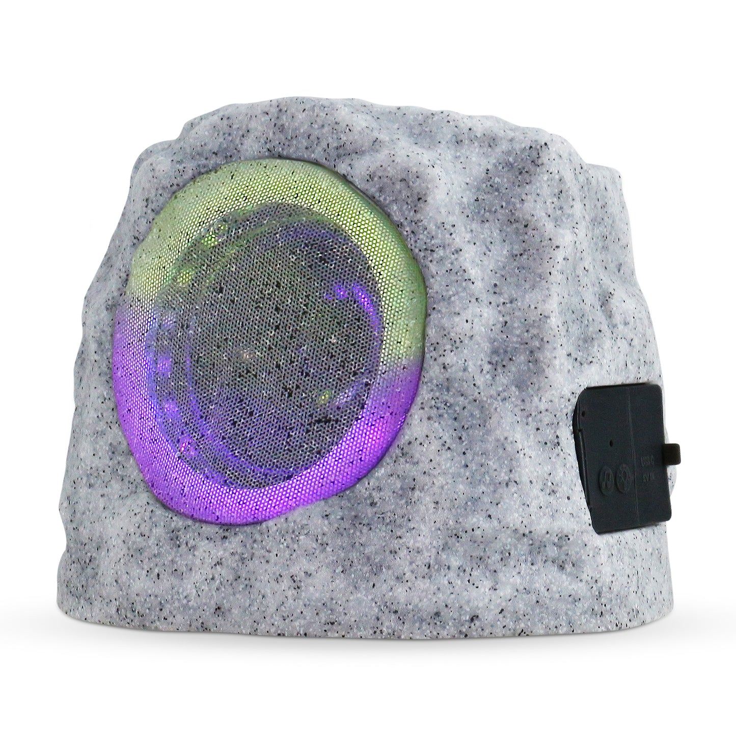 2-PACK Outdoor Solar RGB Flash Rock Speaker