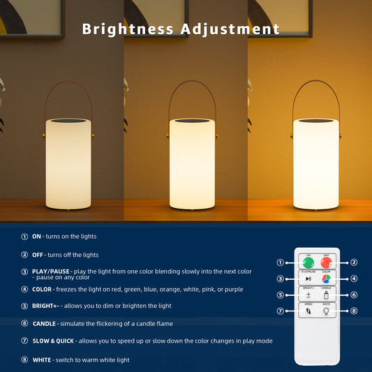 2-in-1 Portable Solar LED Hanging Lantern