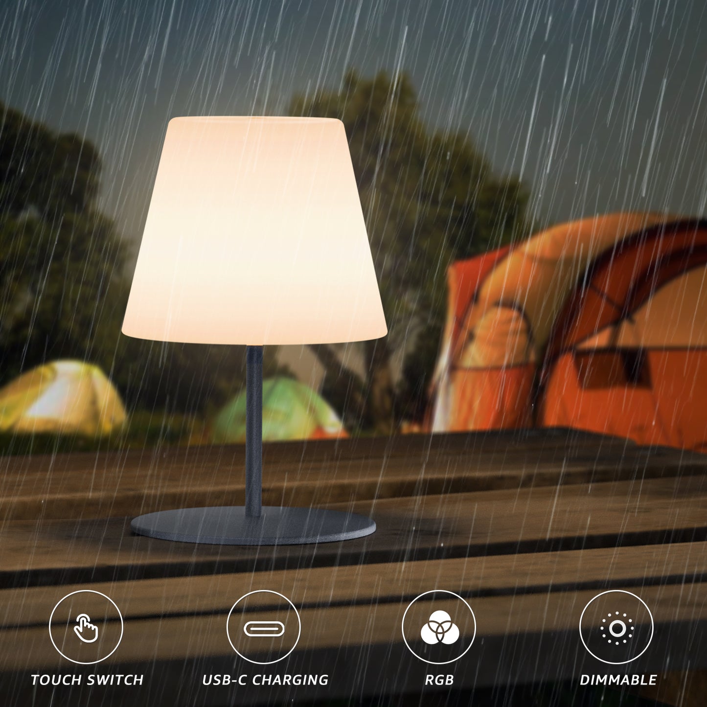 Portable Waterproof LED Touch Table Lamp
