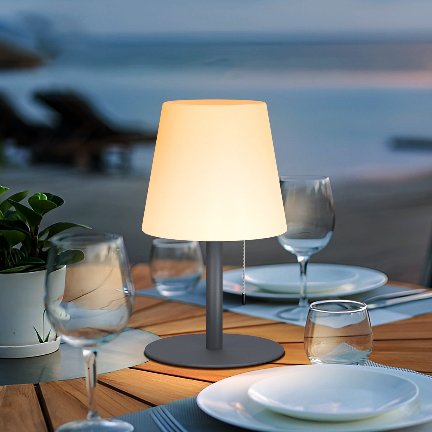 Outdoor Garden Rechargeable LED Cordless Table Lamp
