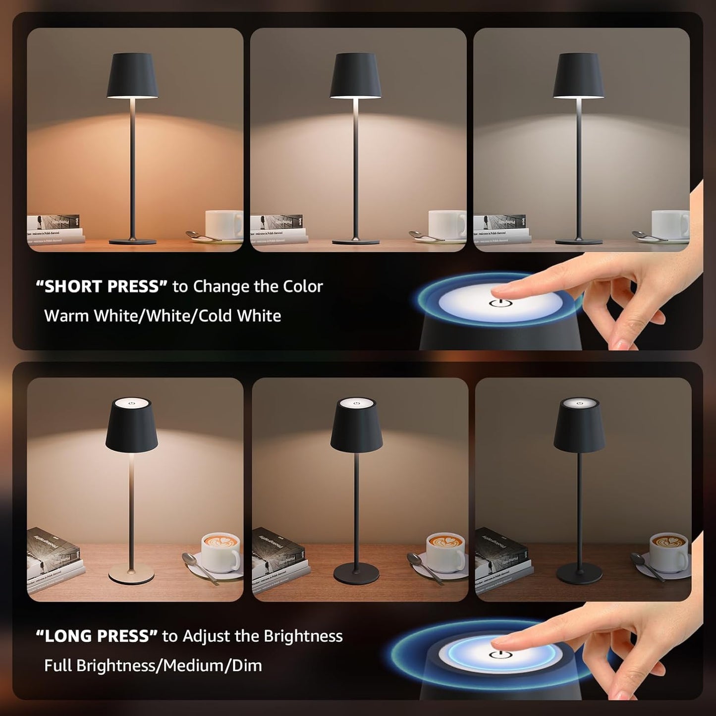 Outdoor&Indoor USB Rechargeable LED Touch Table Lamp