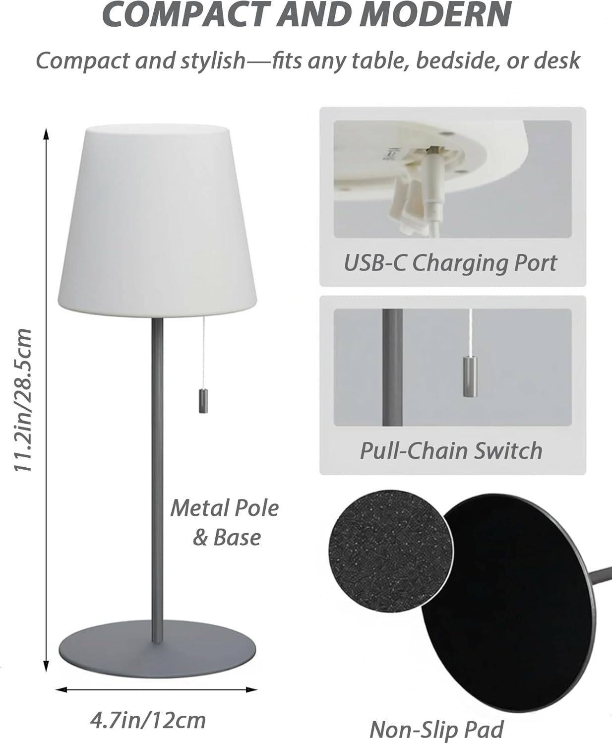 Outdoor Battery Operated Table Lamp for Patio
