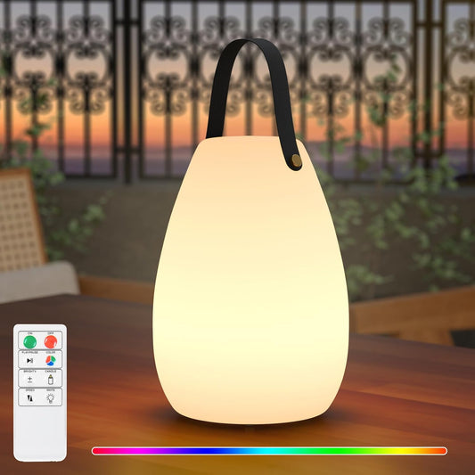 Outdoor Waterproof Hanging LED Lantern with remote control and strap