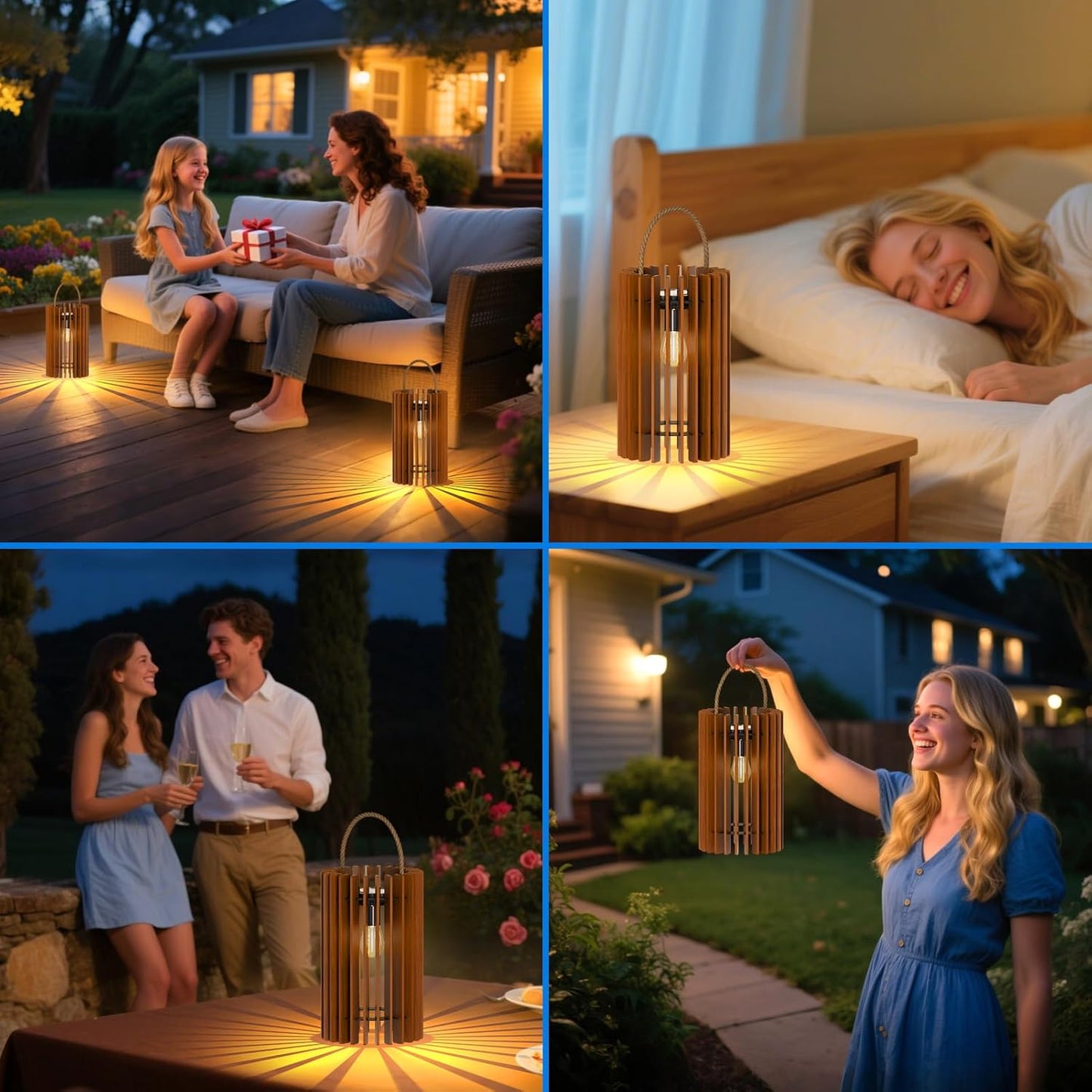 2-Pack DIY Rattan Solar Lanterns