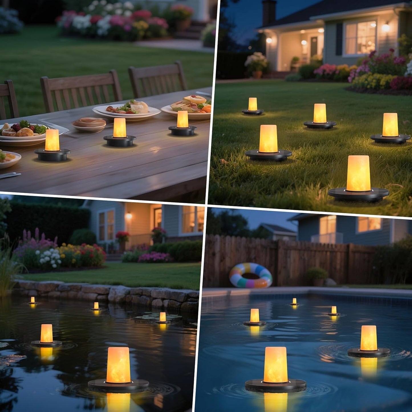 5-PACK Solar Floating Pool Lights