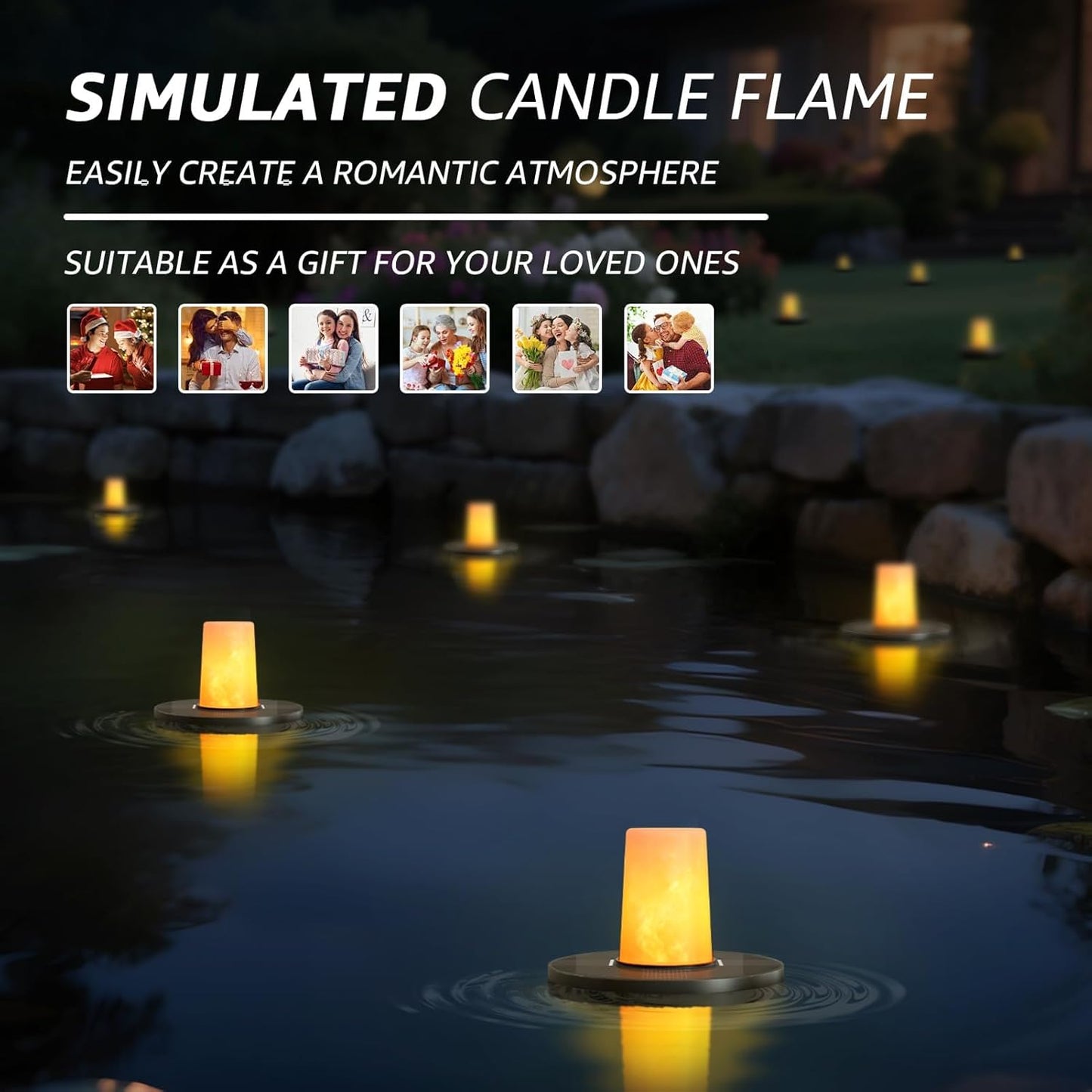 5-PACK Solar Floating Pool Lights