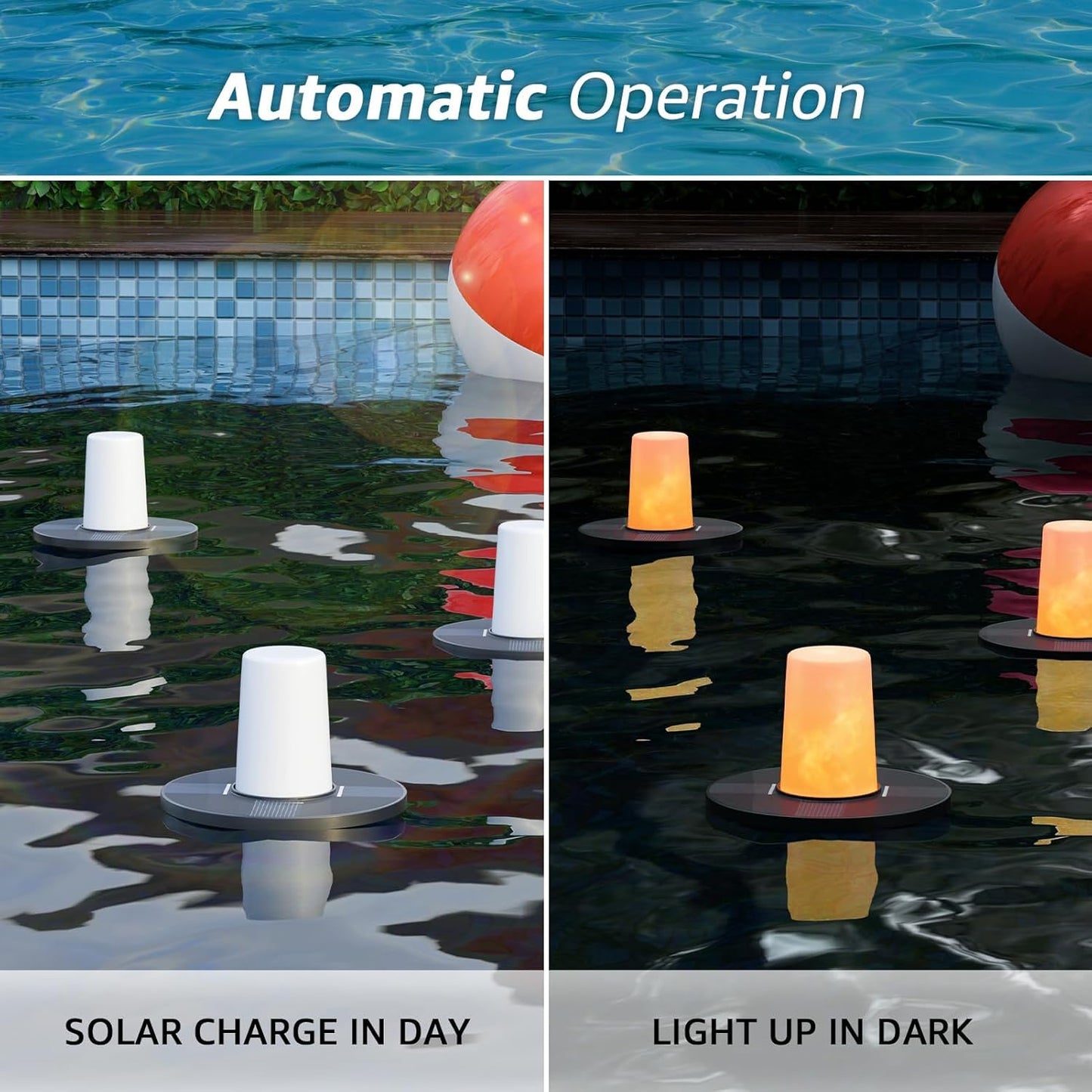 5-PACK Solar Floating Pool Lights