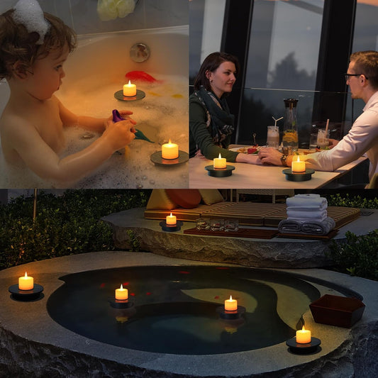 5-PACK Solar LED Floating Pool Candle Lights