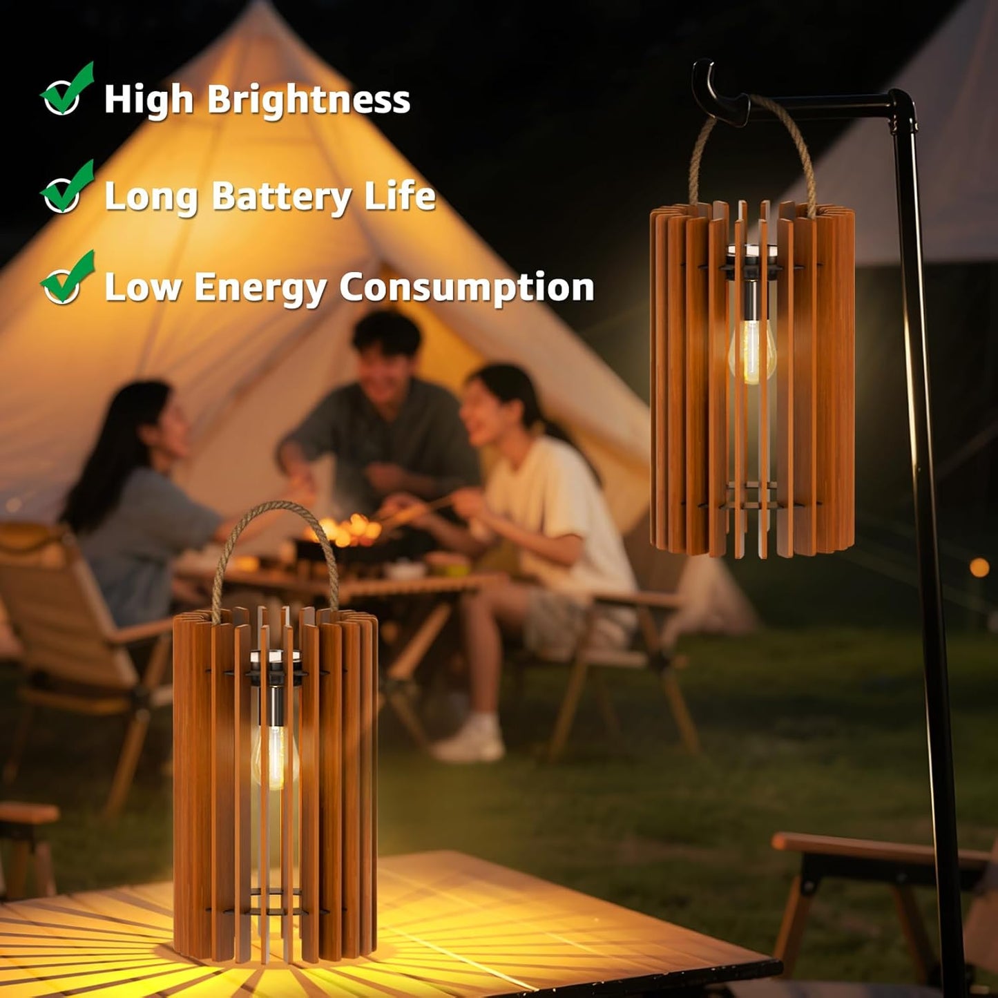 2-Pack DIY Rattan Solar Lanterns