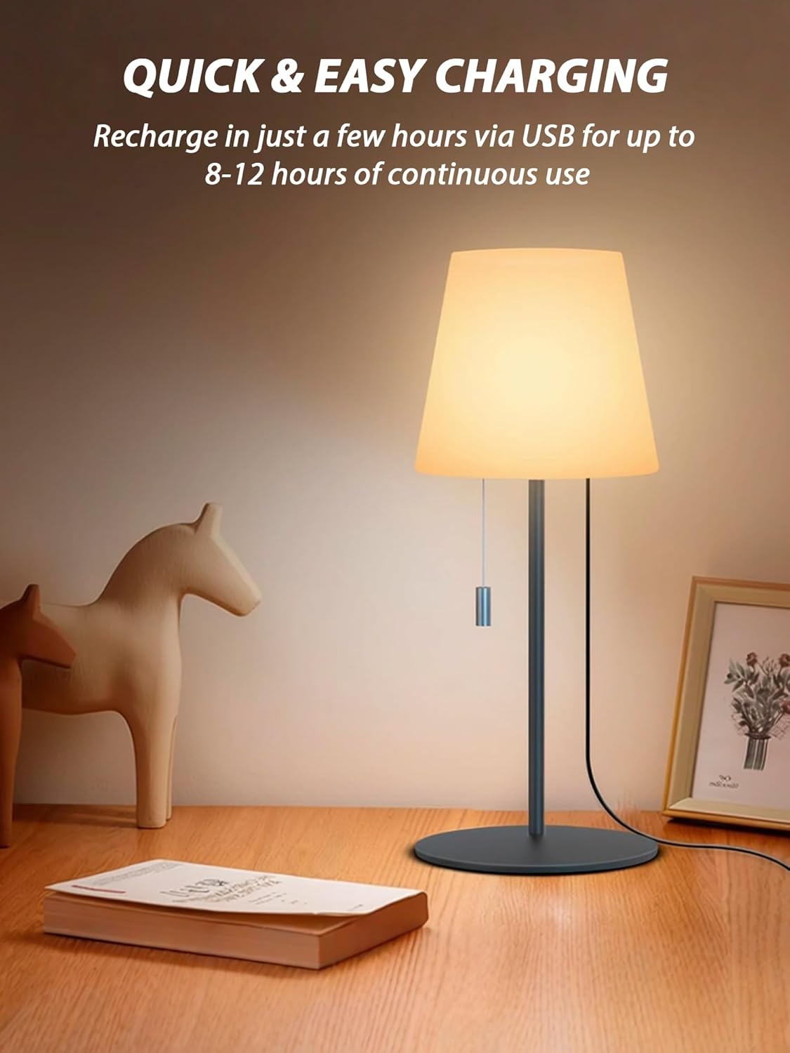 Outdoor Battery Operated Table Lamp for Patio