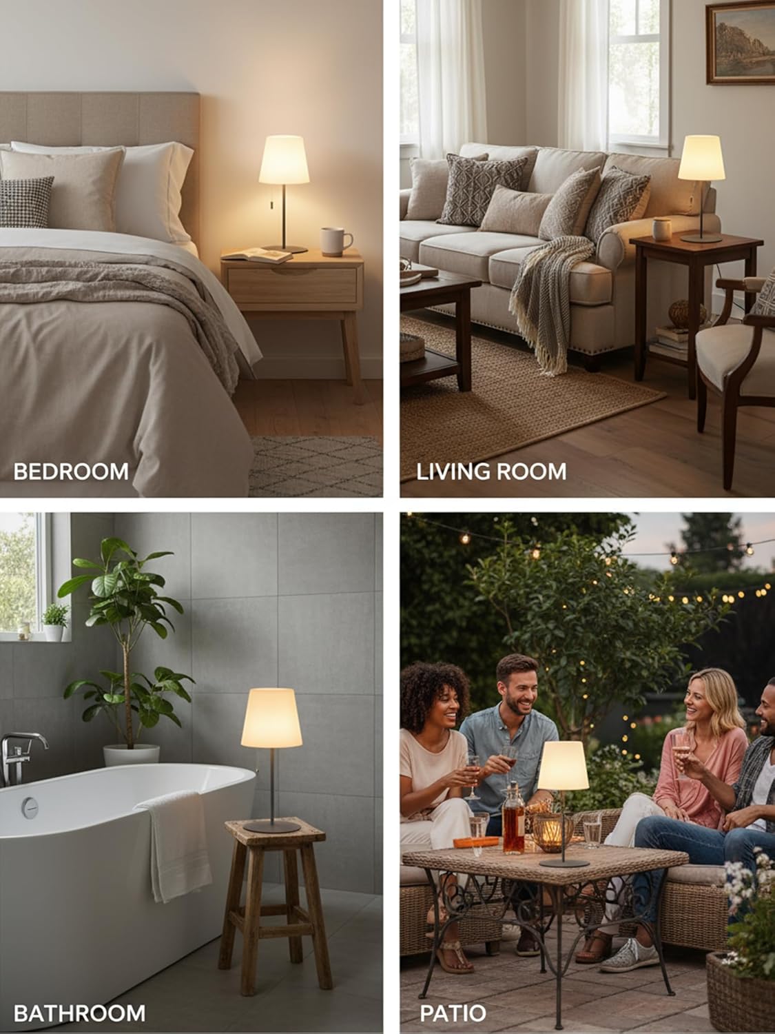 Outdoor Battery Operated Table Lamp for Patio