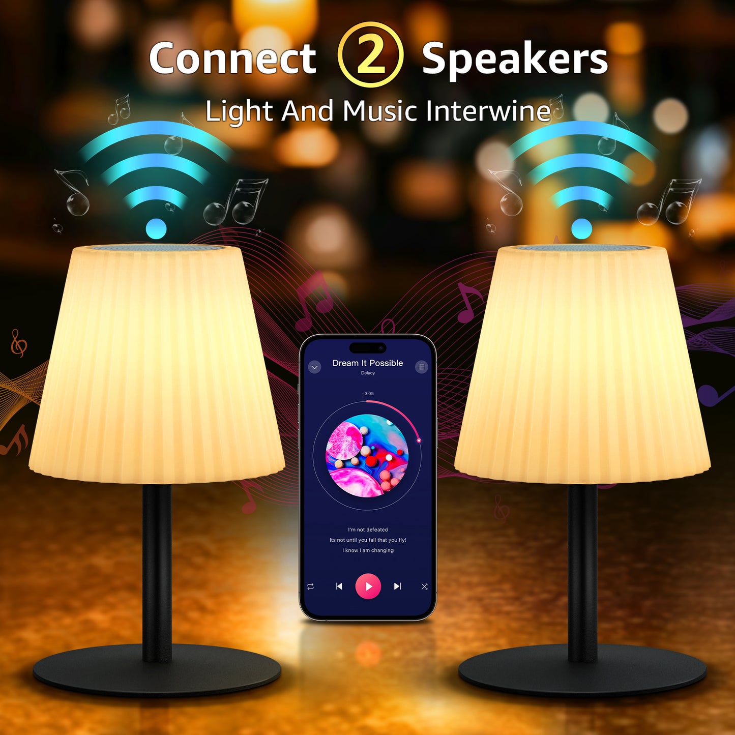 Outdoor IP44 LED Light Speaker with Remote control